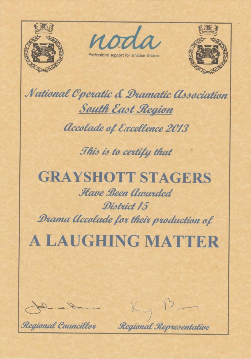 NODA certificate